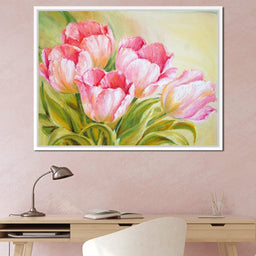 Pink Tulips - NicheCanvas