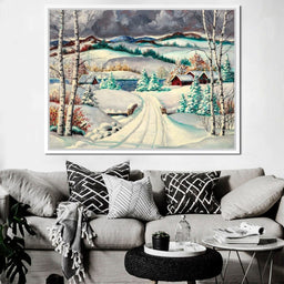 Rural Winter Landscape - NicheCanvas