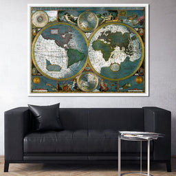 Ancient Historical Map of the World - NicheCanvas