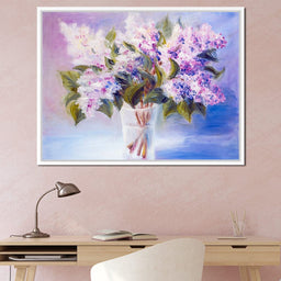 Lilacs in a Vase - NicheCanvas