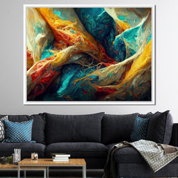 Abstract Colorful Waves - NicheCanvas