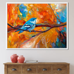 Blue Cerulean Warbler Bird - NicheCanvas