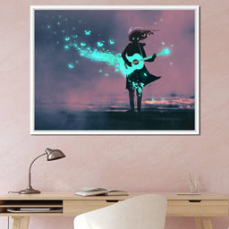 Girl Playing Guitar - NicheCanvas