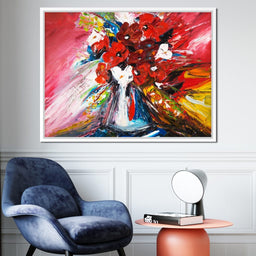 Red Flowers Bouquet - NicheCanvas