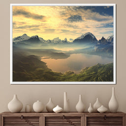 Morning Mist on Serenity Lake - NicheCanvas