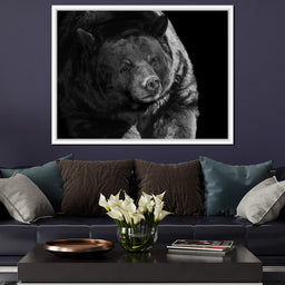 Black and White Bear - NicheCanvas