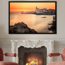 Sunset over Sitges - NicheCanvas