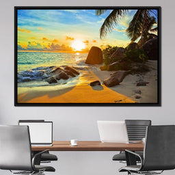Natural Beach Sunset - NicheCanvas