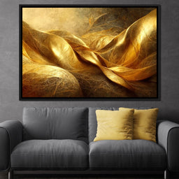 Abstract Golden Swirl - NicheCanvas