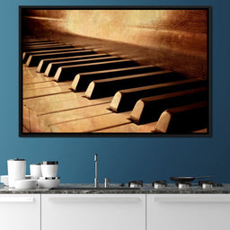 Vintage Piano Keys - NicheCanvas