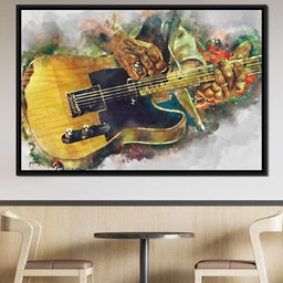 Keith Richards' Electric Guitar - Abraham Szomor - NicheCanvas