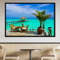 Coffee on the Beach - NicheCanvas