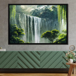 Waterfall in the Jungle - NicheCanvas