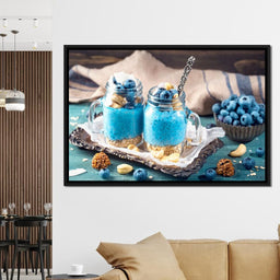 Chia Seeds & Blueberries Pudding - NicheCanvas