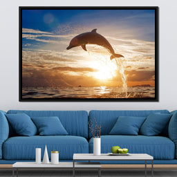 Leaping Dolphin - NicheCanvas