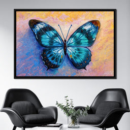 Light Blue Butterfly - NicheCanvas