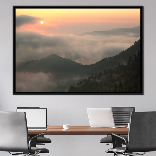 Fog over the Forest Canvas Print