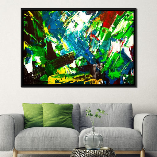 Abstract Emerald Splash Canvas Print