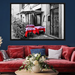 Red Tables In Rome - NicheCanvas