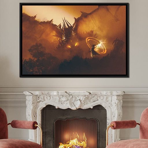 Epic Clash Canvas Print