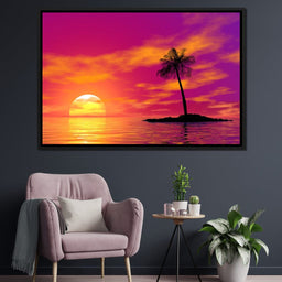 Sunset Island - NicheCanvas
