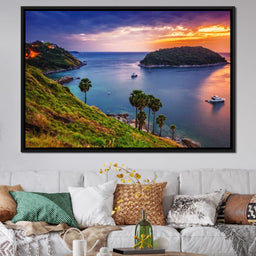 Boats Watching The Sunset - NicheCanvas