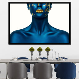 Blue Body Paint - NicheCanvas