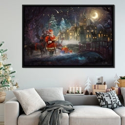 Santa Claus on Christmas Eve - NicheCanvas
