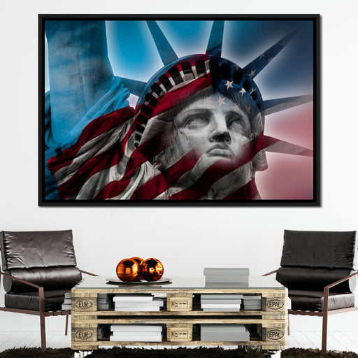 Patriotic Statue of Liberty Canvas Print