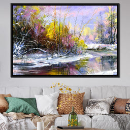 Winter Stream - NicheCanvas