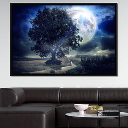 Giant Moon Summer Night - NicheCanvas
