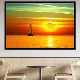 Sailing Boat Sunset - NicheCanvas