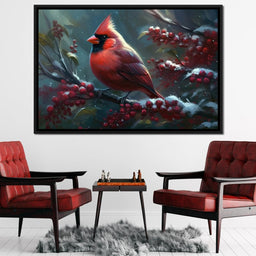Winter Cardinal - Neal Hackett - NicheCanvas