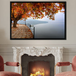 Lakeshore by Fall - NicheCanvas