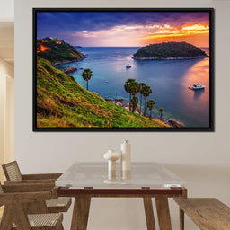 Boats Watching The Sunset - NicheCanvas