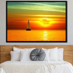 Sailing Boat Sunset - NicheCanvas