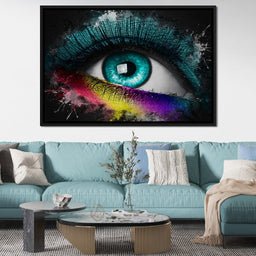 Colorful Eye Splash Art - Johanjjf - NicheCanvas