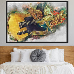 Keith Richards' Electric Guitar - Abraham Szomor - NicheCanvas
