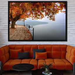 Lakeshore by Fall - NicheCanvas
