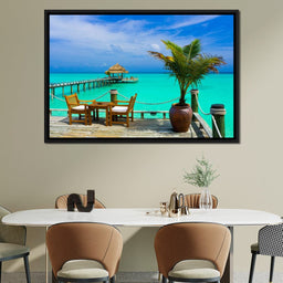 Coffee on the Beach - NicheCanvas