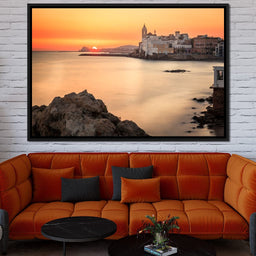 Sunset over Sitges - NicheCanvas