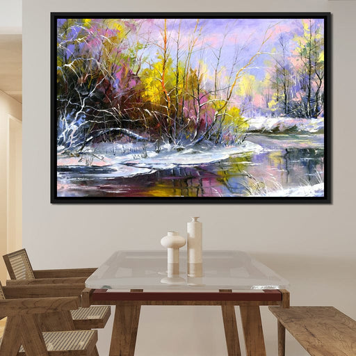 Winter Stream Canvas Print