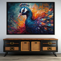Vibrant Peacock - NicheCanvas