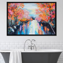 Autumn Stream Pastel - NicheCanvas