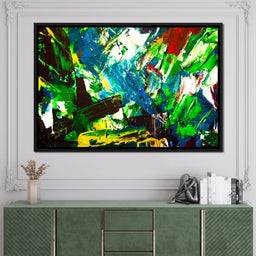 Abstract Emerald Splash - NicheCanvas