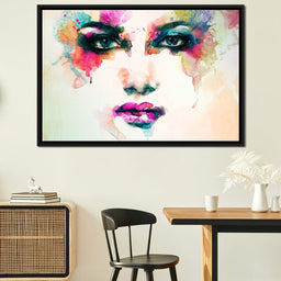 Watercolor Abstract Woman Portrait | NicheCanvas