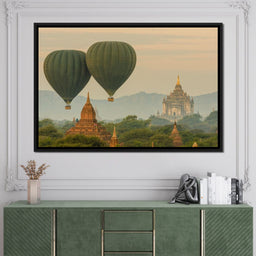 Hot Air Balloon over The Ancient Temples of Bagan - NicheCanvas