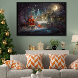 Santa Claus on Christmas Eve - NicheCanvas