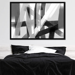 Black & White Lines v3 - Andy Brackpool - NicheCanvas