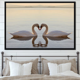 Swans On The Lake - NicheCanvas